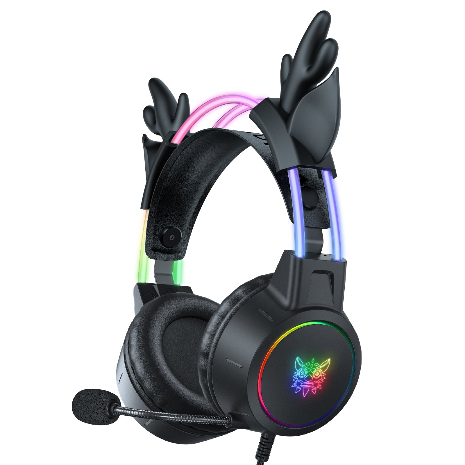 ONIKUMA X15 Pro Wired Gaming Headphones with RGB Light Antlers Design Stereo Surround Headset for Computer PC Gamer ONIKUMA X15 Pro Wired Gaming Headphones with RGB Light Antlers Design Stereo Surround Headset for Computer PC Gamer